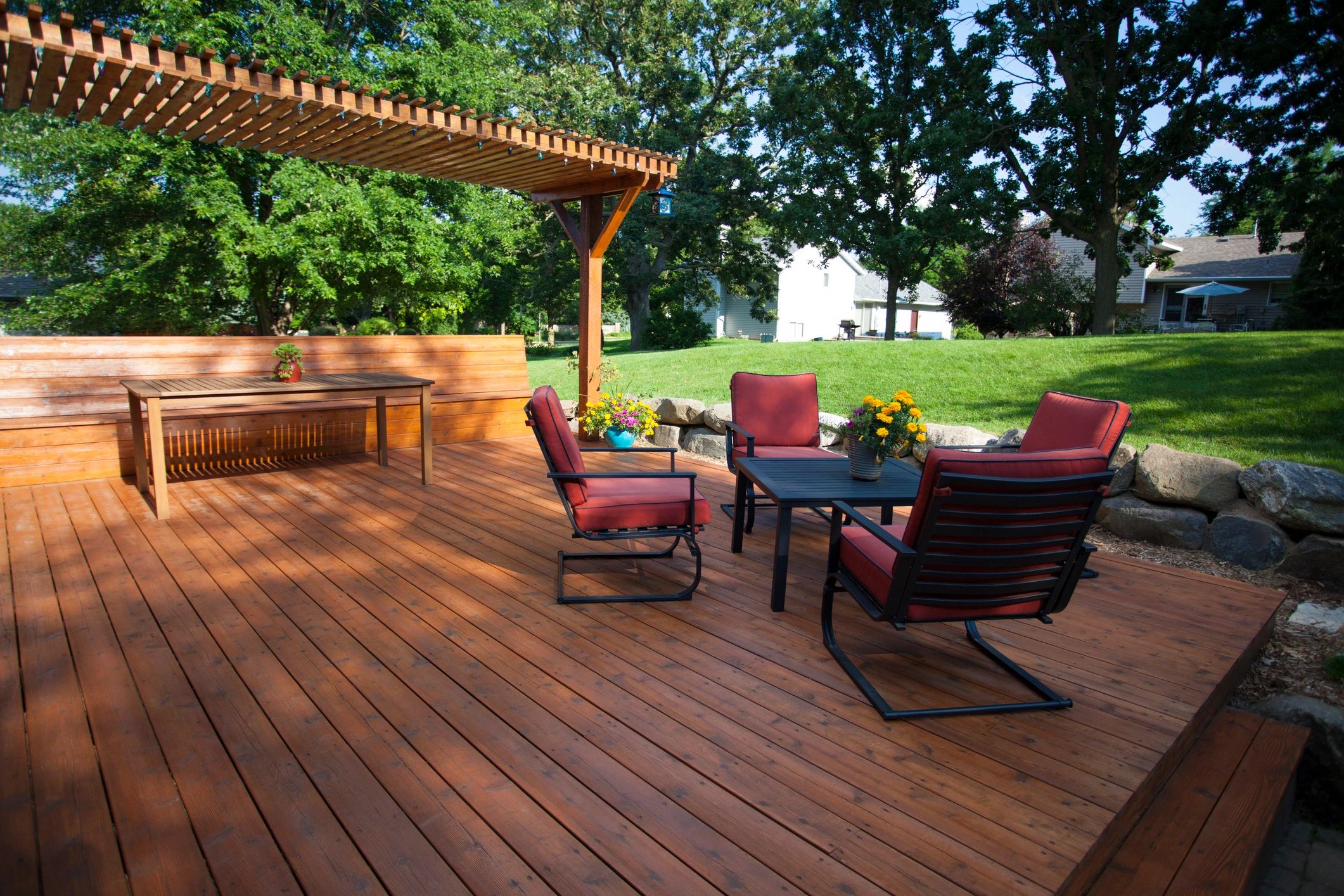 deck fence painting outdoors