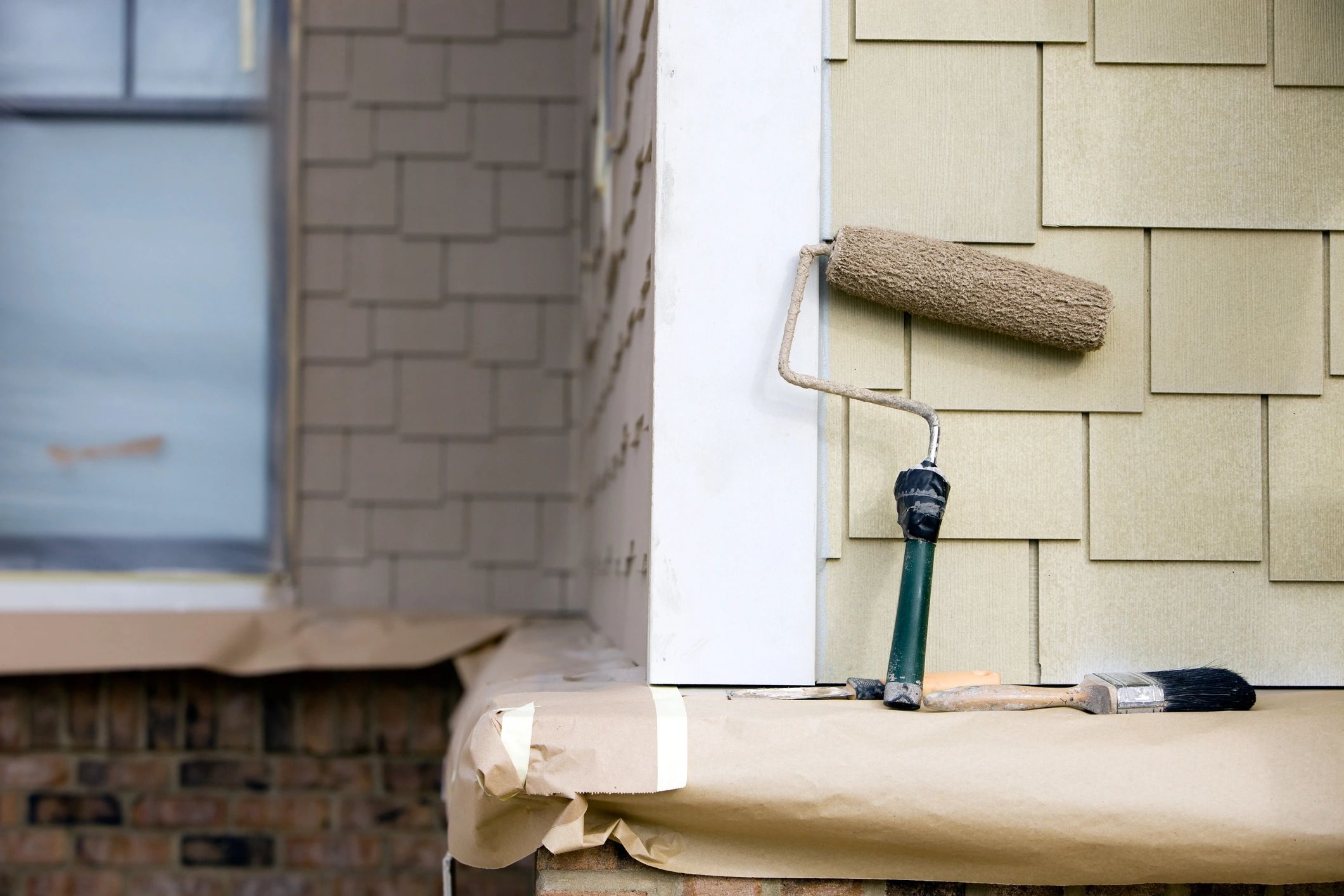 Wood rot repair and painting